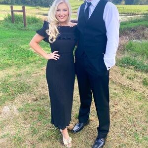 KEEPSAKE the Label Black Ruffle Midi Dress